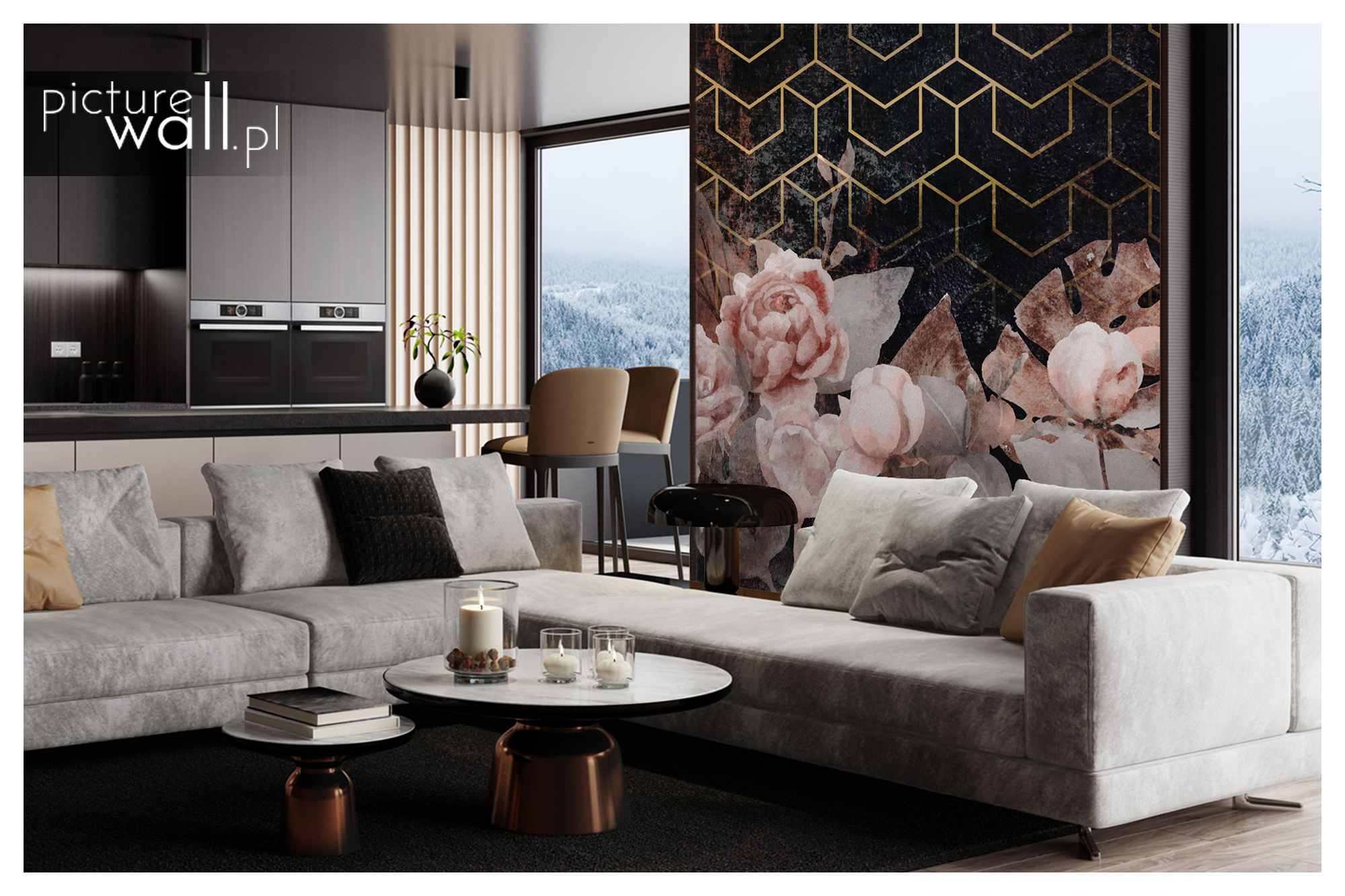 FOTOTAPETA KWIATY GLAMOUR
